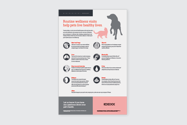 Routine wellness testing poster.
