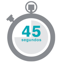 stopwatch: 45 segundos.