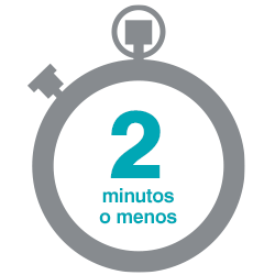 stopwatch: 2 minutos o menos.