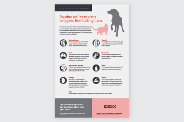 Routine wellness testing poster.