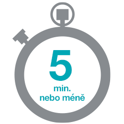 stopwatch: 5 min. nebo mene.