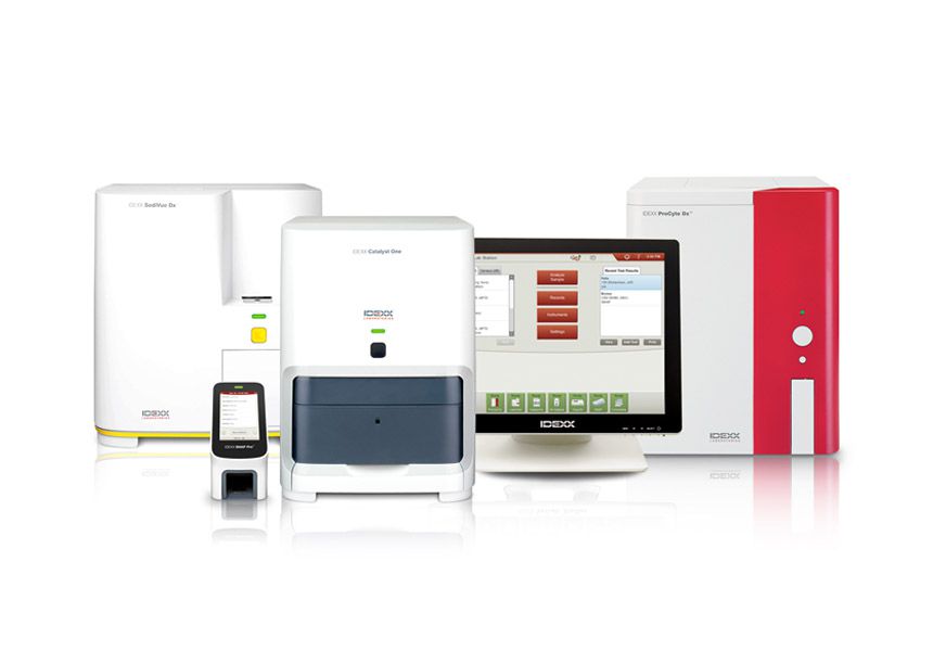 IDEXX analyzers: Sedivue Dx Analyzer, SNAP Pro Analyzer, Catalyst One Analyzer, IDEXX VetLab Station, ProCyte One Analyzer