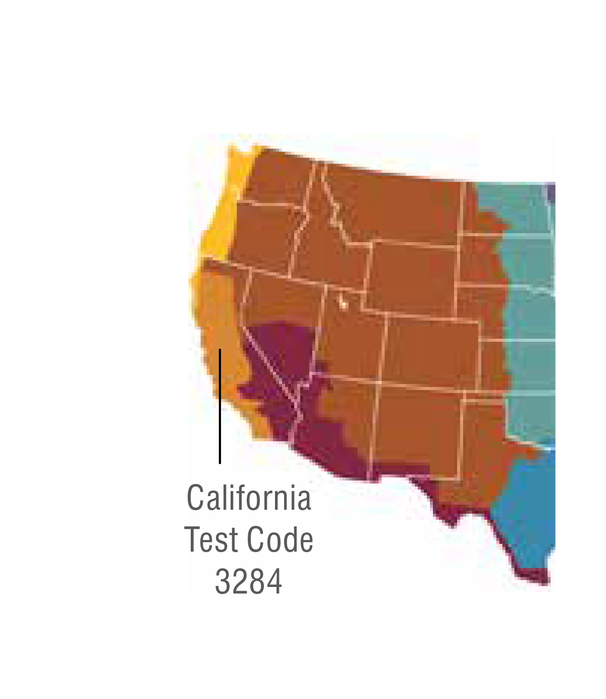 Map highlighting IDEXX's California regional allergen zone