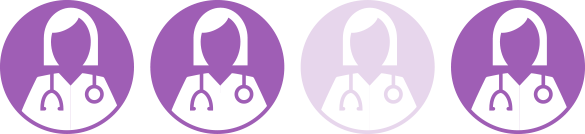 Graphic depicting 3 in 4 veterinary technicians are women of childbearing age