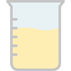 Artist rendering of a beaker containing a urine sample