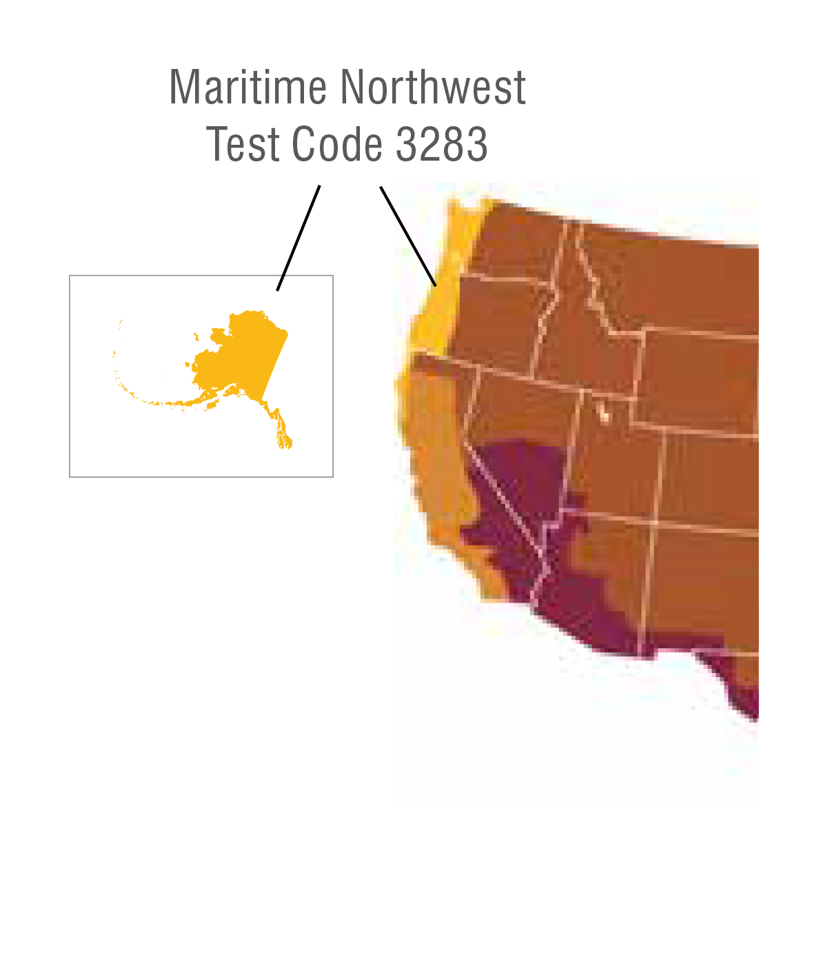 Map highlighting IDEXX's Maritime Northwest regional allergen zone