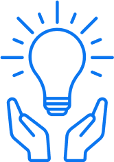 Icon of an idea lightbulb.