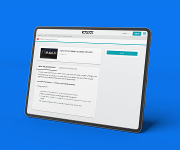 Tablet displaying an IDEXX Learning Center course.