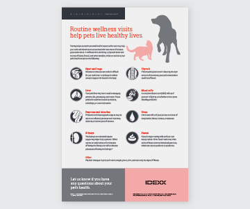 Routine wellness testing poster.