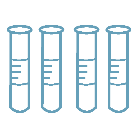 Graphic of four test tubes.