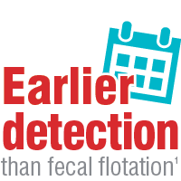 Earlier detection than fecal flotation.