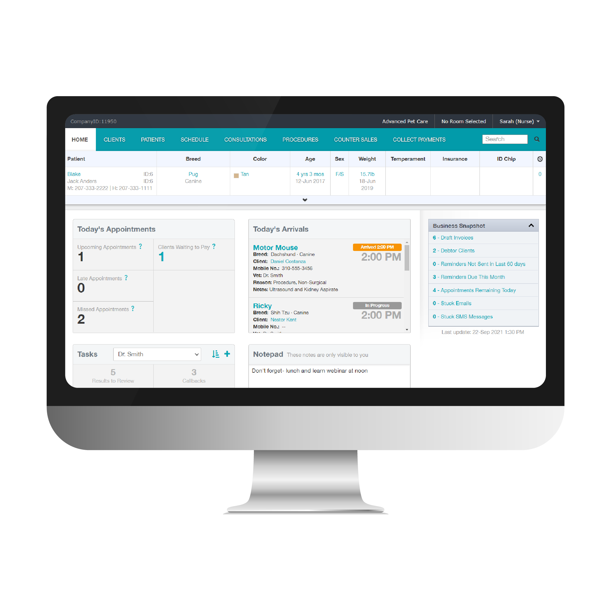 Neo software practice dashboard