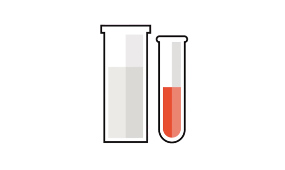 Graphic of milk blood test.